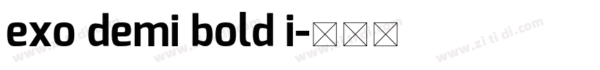exo demi bold i字体转换